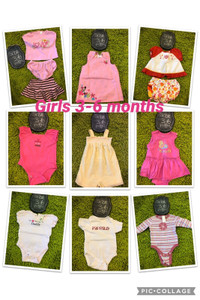 Lots of baby girls clothing 3-6 months - euc