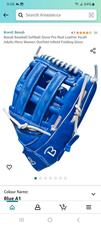 Beoub Baseball Softball Glove Pro Real Leather 