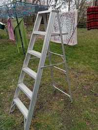 Lightweight Folding Aluminum Ladder, 67"H (5.5ft)