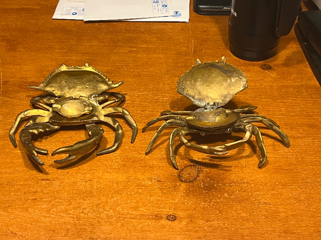 Crab Metal Sculpture Solid Brass Metal FROM $75 TO $115 dans Art et objets de collection  à Longueuil/Rive Sud - Image 3