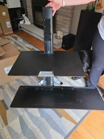 $700 ergotron sit stand desk conversion kit. All hardware included. Instructions available online at...