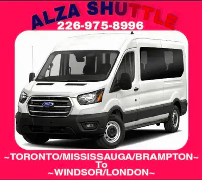 11AM/TORONTO to WINDSOR/LONDON DAILY ~ 226 975 8996 , View more