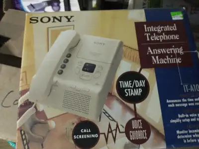 SONY cord phone WITH integrated answering machine BRAND NEW, View more