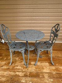 Bistro set metal black