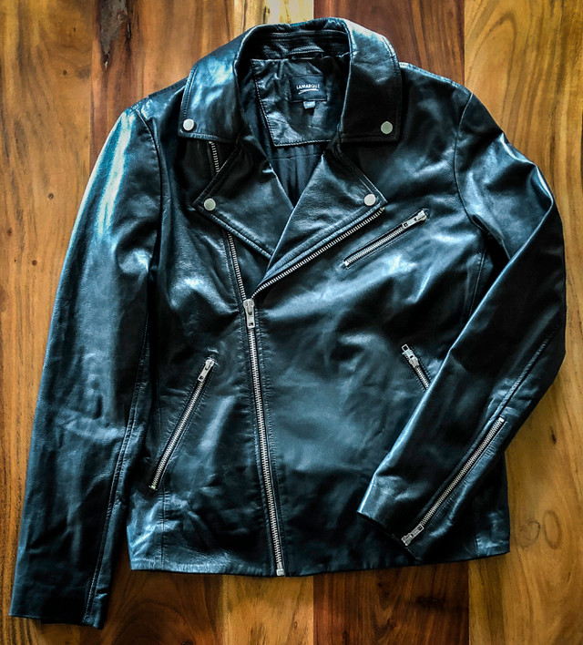 LAMARQUE Black Leather Biker Jacket in Women's - Tops & Outerwear in City of Toronto