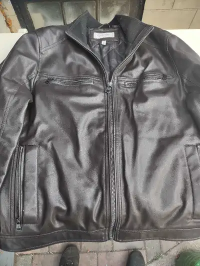 Men's Calvin Klein leather sport jacket $25, View more