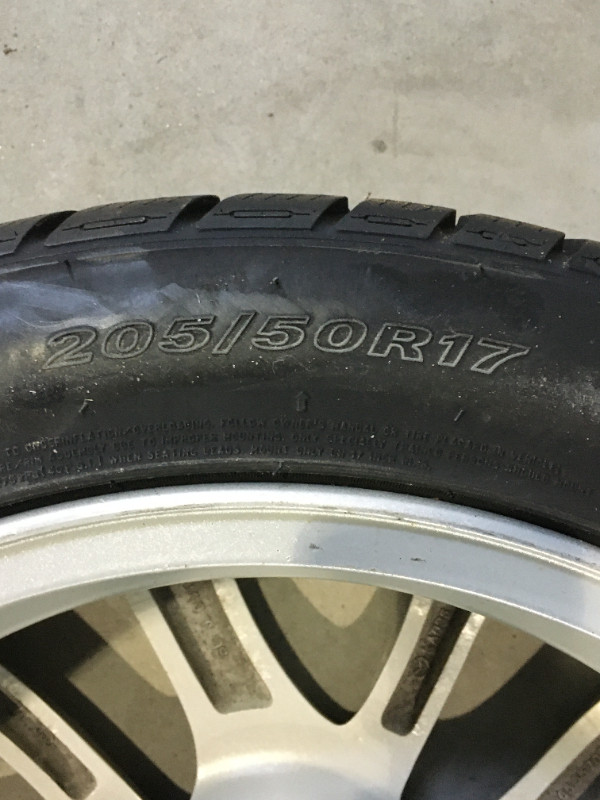 Mazda Original Mags 17" with Winter Tires in Tires & Rims in West Island - Image 3