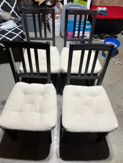 Ikea Stefan Kitchen Chairs - Set of 4 - With Cushions!!, View more