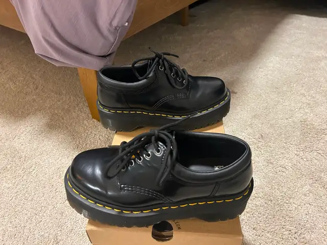 8053 LEATHER PLATFORM CASUAL SHOES (Black) - with Wonder Balsam in Women's - Shoes in Calgary - Image 7