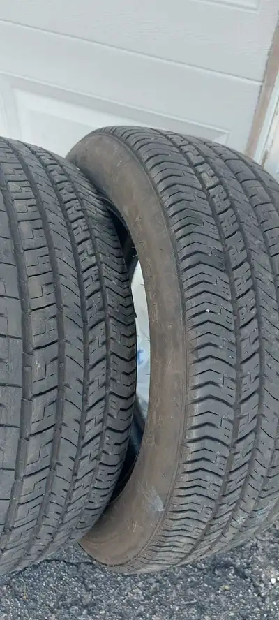 $230 for 4 tires. About half life left. Make: Goodyear Specs: P205/ 55R16 89 H Uniform wear Availabl...