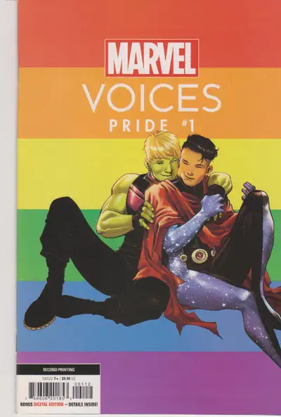 Jim Cheung Second Printing Variant Cover. ARVEL CELEBRATES LGBTQ+ CHARACTERS & CREATORS WITH A RAINB...