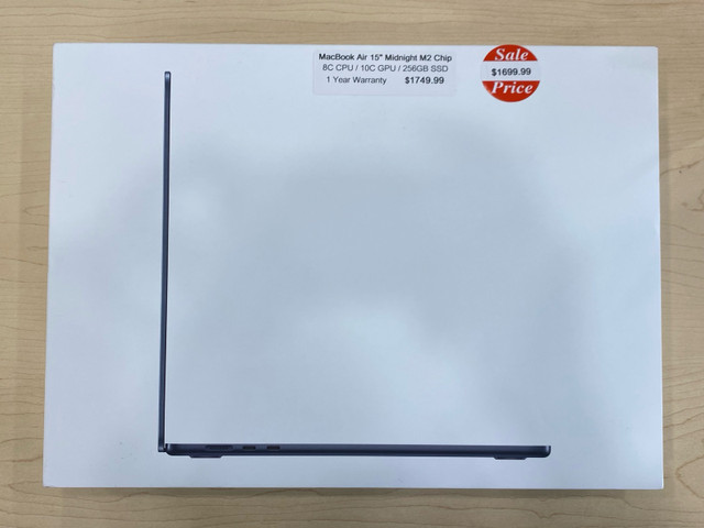 Brand new Apple MacBook Air 15” M2/8GB/256GB with Apple Warranty in Laptops in Mississauga / Peel Region - Image 2