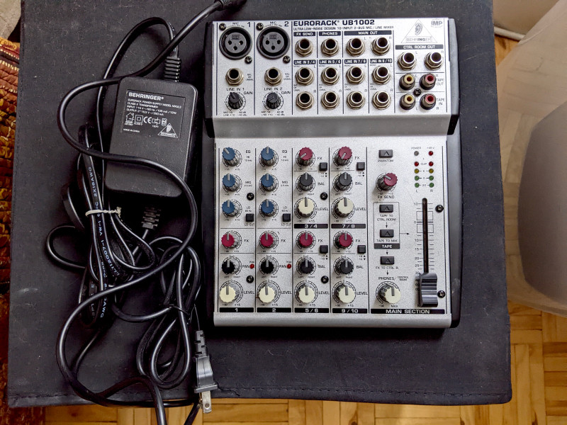 Behringer Eurorack UB1002 mixer and adapter | Pro Audio & Recording  Equipment | City of Toronto | Kijiji
