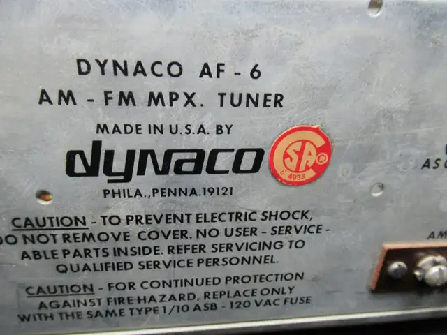 DYNACO    AM/FM TUNER in Stereo Systems & Home Theatre in City of Toronto - Image 10