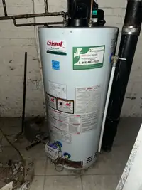 Used gas hot water tank