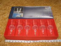 Set of six vintage crystal goblets Cristal d'Arques