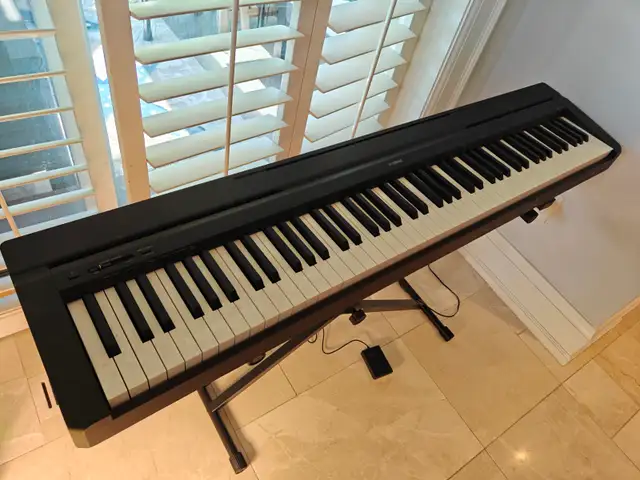 Yamaha P-45 piano with 88 weighted keys