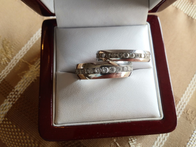 Man & Woman's Matching Stainless Steel Rings in Jewellery & Watches in Regina