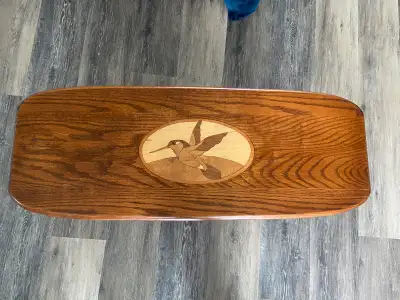 Handcrafted wood bench and coatrack, View more