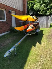 Kayaks and trailer