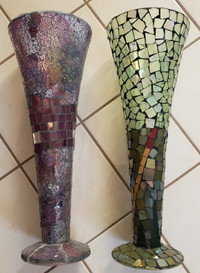 2 Stained Glass Vases, both for $20