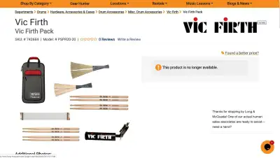 Vic Firth Drumstick Pack - BRAND NEW & Sealed, View more