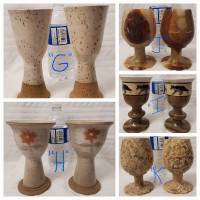 Pottery and/or Stone Glasses, $15 each pic, Hold W e-transfer