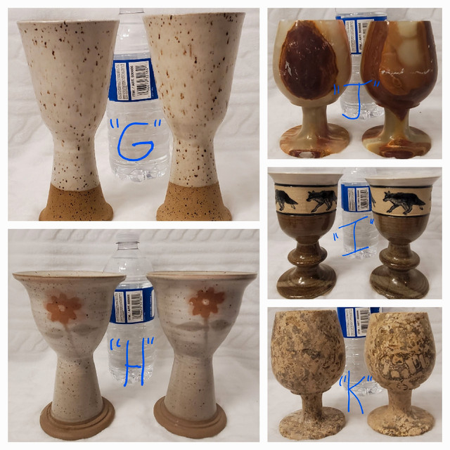 Pottery and/or Stone Glasses, $15 each pic, Hold W e-transfer dans Autre  à Ottawa
