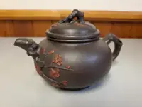 Japanese Volcanic Ash Clay Teapot Antique Triple Stamped 