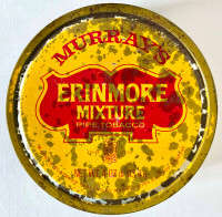 Antiquité 1950 Collection Boîte en fer Murray's Mixture pipe