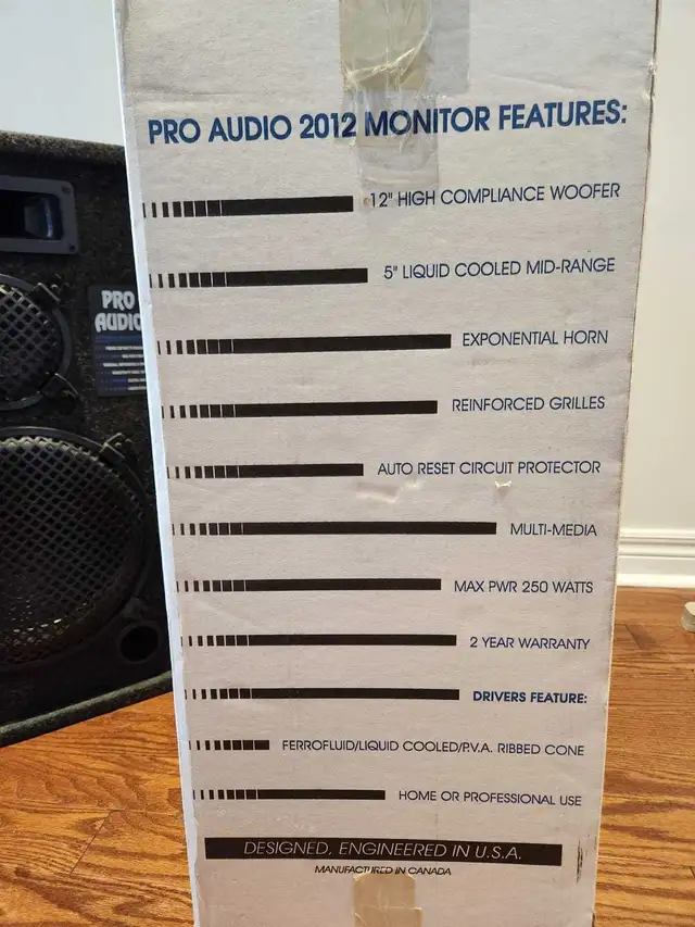 Pair of DJ Speakers - ProAudio Studio Monitors in Speakers in Markham / York Region - Image 10