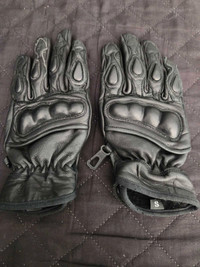 Black Motorcycle Gloves, size S