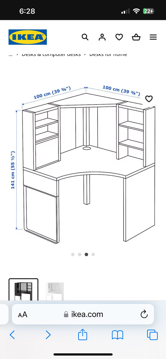 Micke corner Desk from Ikea in Desks in City of Toronto - Image 3