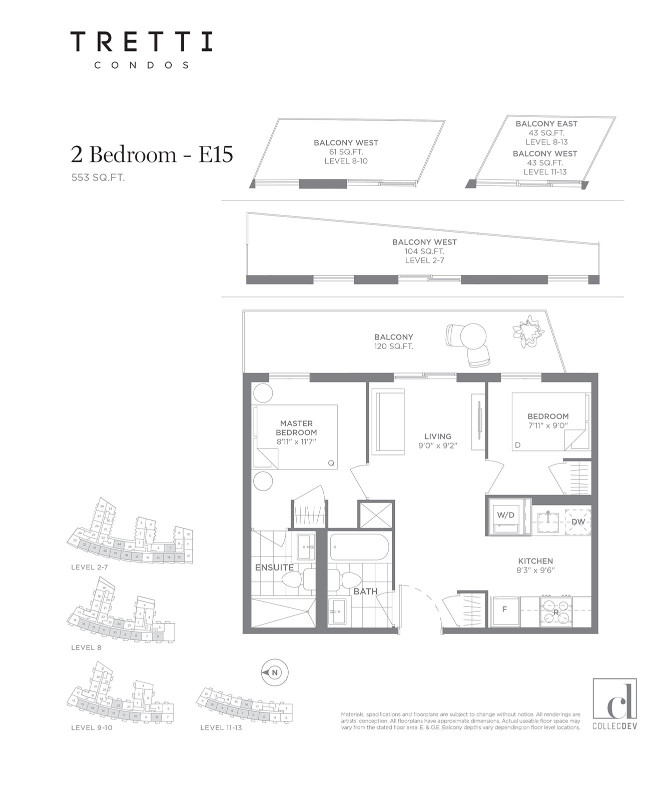 Two Bed Two Bath with Parking and Locker Long Term Rentals Markham