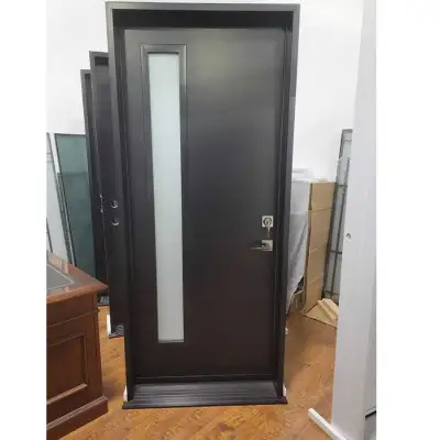 Black Modern door  - Steel Single Door -36", View more