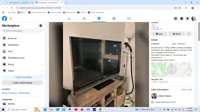 Hi, I am selling this SONY BRAVIA 45 INCHES TV with very good condition. it must go! please contact...