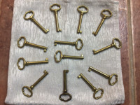 Vintage Brass Skeleton Keys