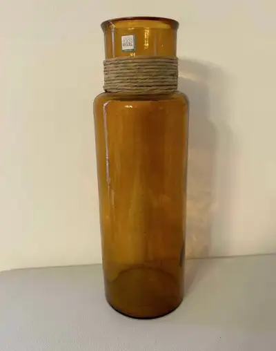 18 inch height amber glass vase, View more