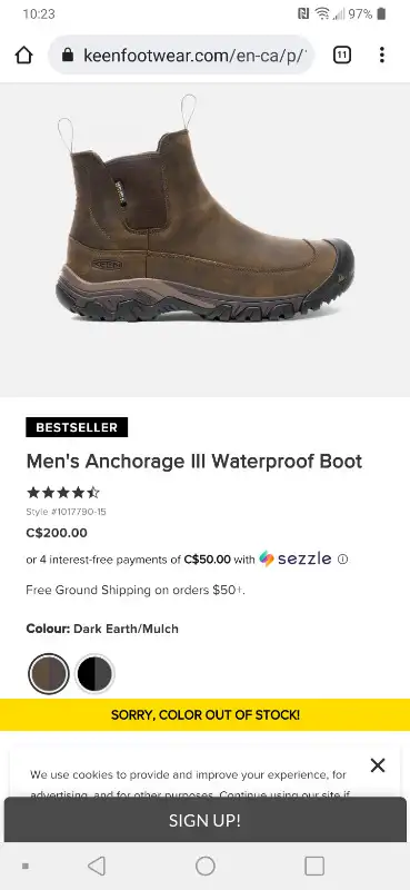 Keen men's Anchorage 3 pull on waterproof boots. Sz 15. New., View more