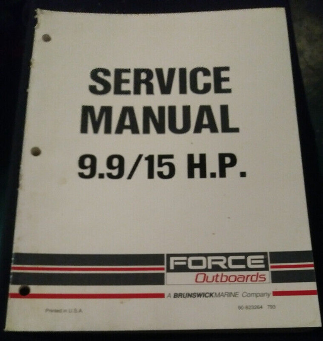 Force Outboards Service Manual 9.9/15 HP in Other in Kingston