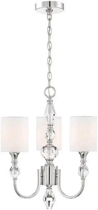 (NEW) Designers Fountain 89983-CH Evi 3 Light Chandelier Chrome, View more