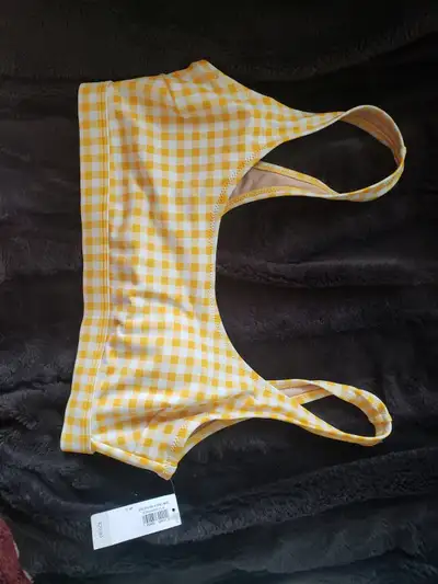 Old Navy yellow gingham small swim top BNWT, View more