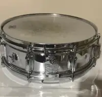 Vintage Rogers Powertone Chrome over Brass Snare Drum