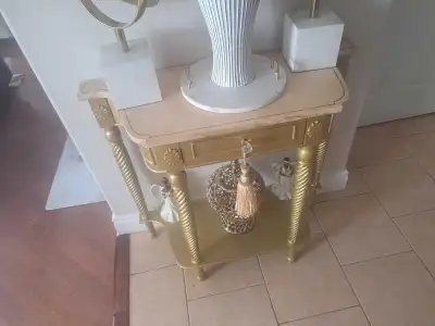 console/hallway table... from bombay.painted gold, View more
