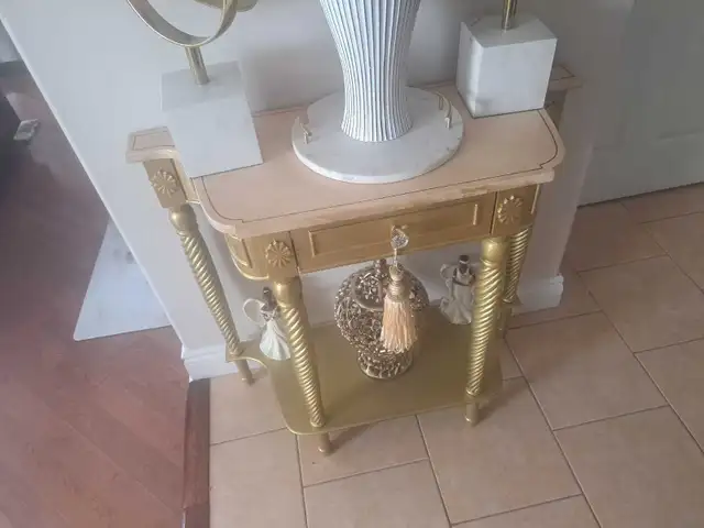 console/hallway table... from bombay.painted gold in Other Tables in Kingston - Image 2