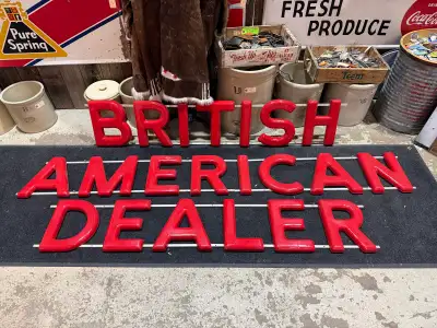 plastic British American Dealer BA service station sign , View more