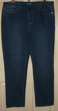 Northern Reflections Pull-On Comfort Waist Denim Jeans Sz.16 NEW