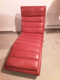 Chaise longue en vrai cuir (récamier)