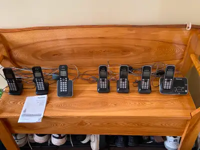 7 Panasonic cordless phones/answering machine, View more