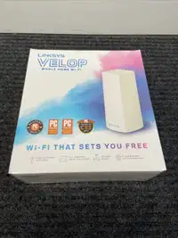 Linksys Velop Intelligent Mesh WiFi System 7.5" Tower Tri-Band W